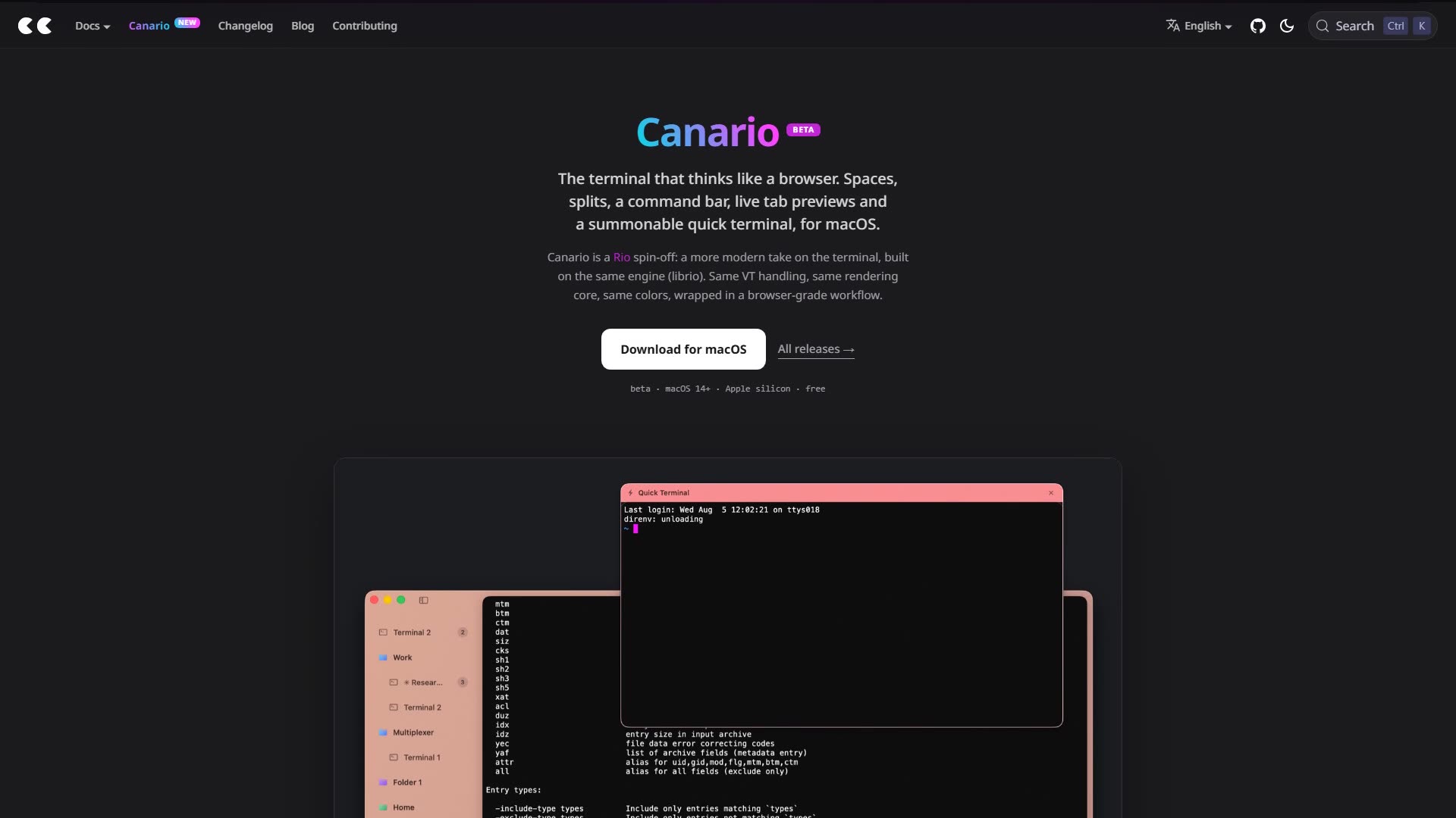 Canario preview