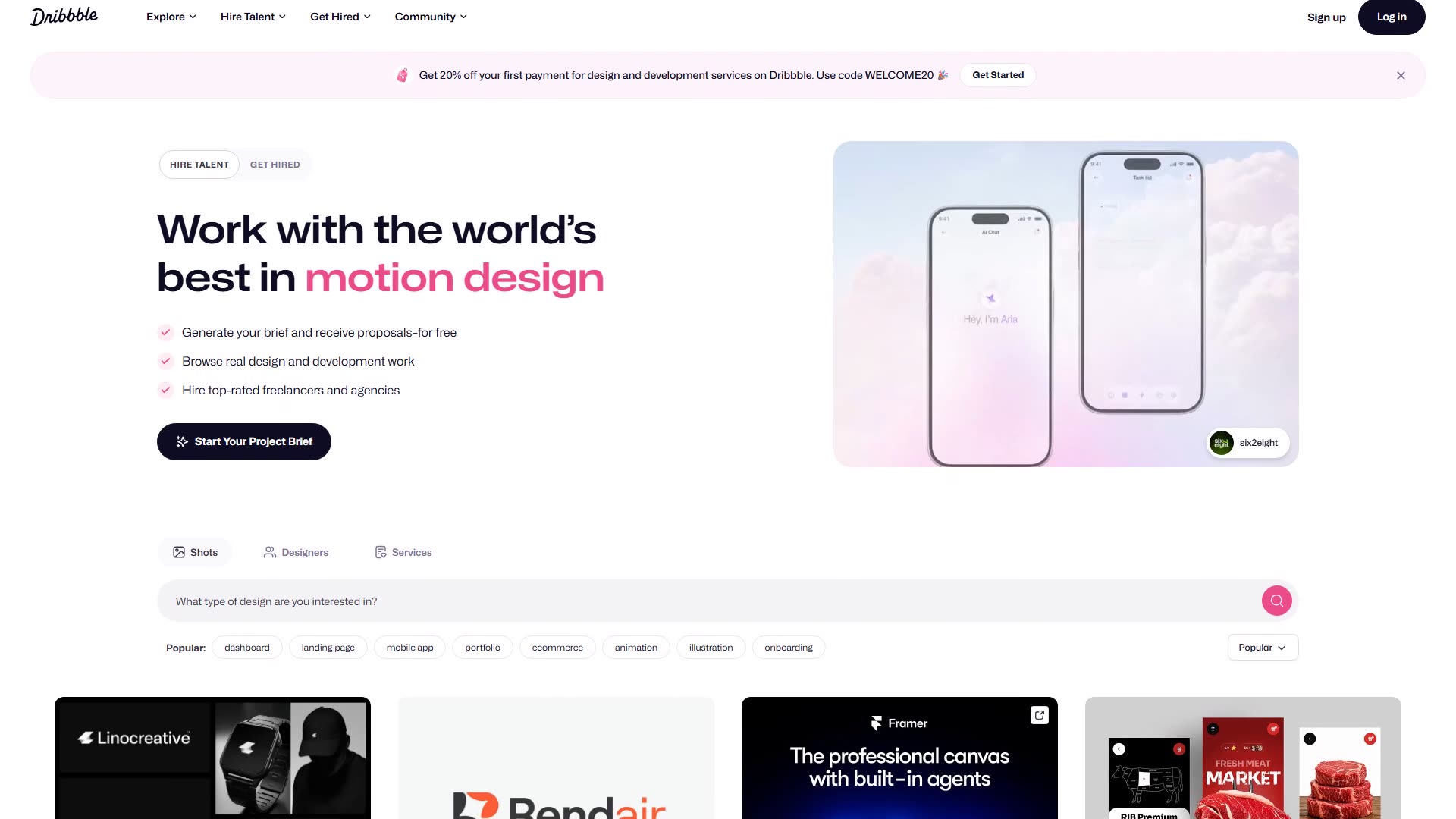 Dribbble preview