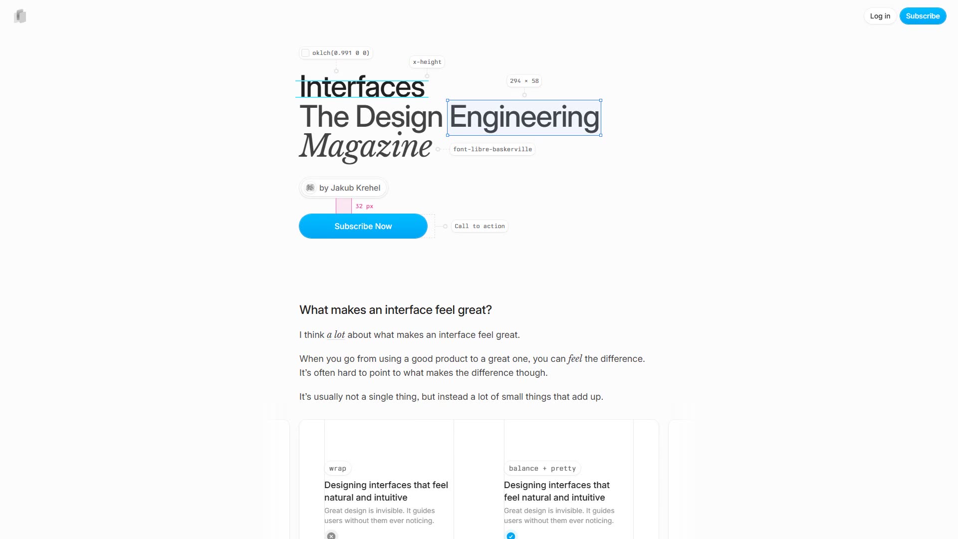 Interfaces preview