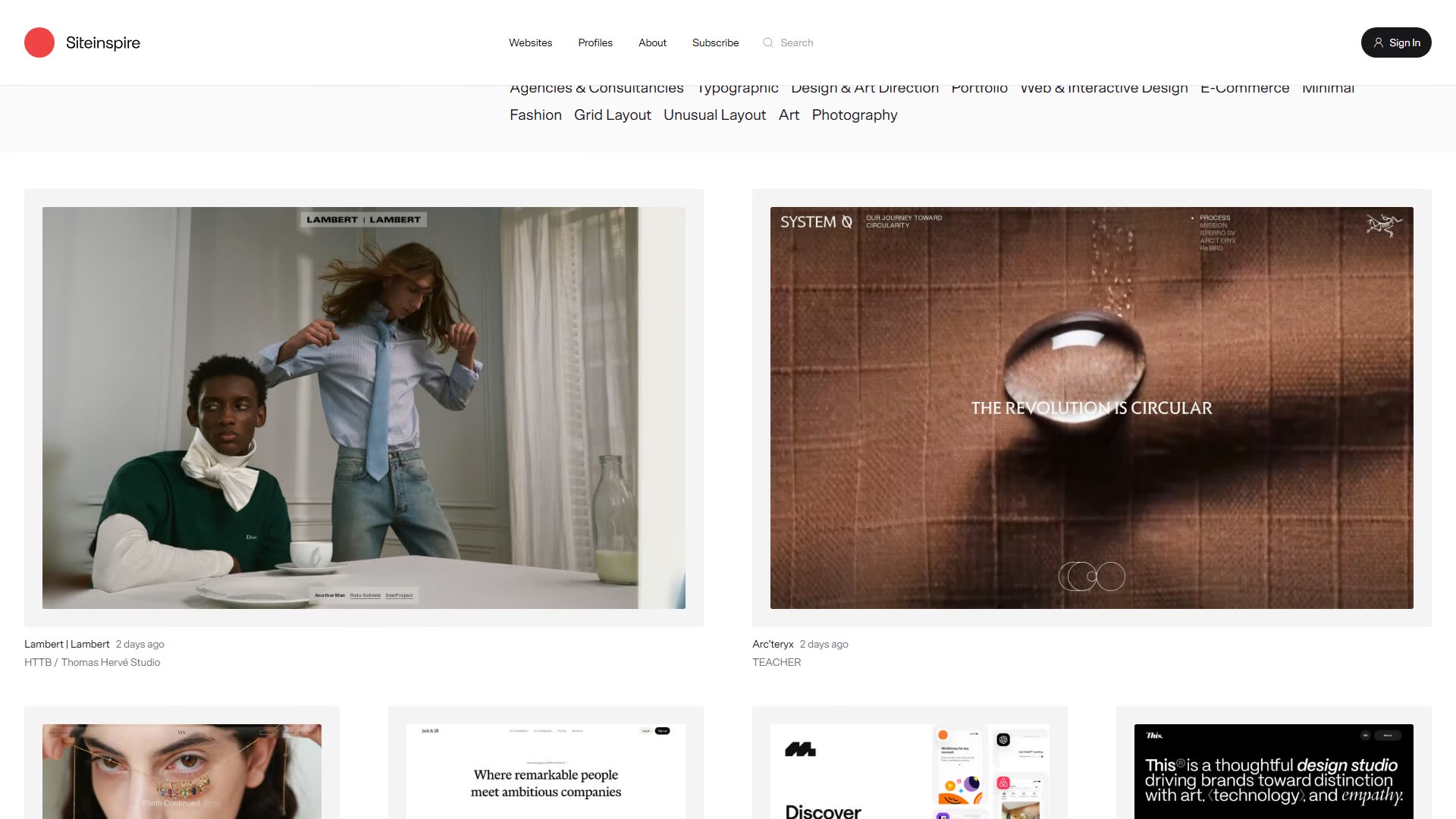 SiteInspire preview