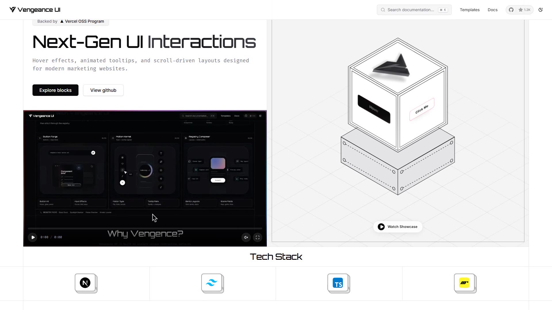 Vengeance UI preview